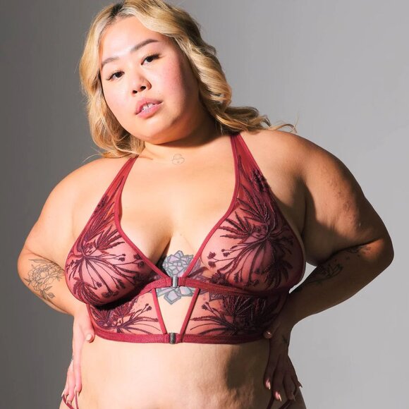 Thistle and Spire Brooklyn Haze Burgundy Bralette - Picture 1 of 6